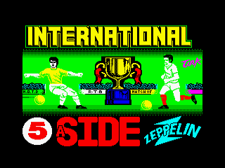 International 5 A-Side title screen for ZX Spectrum